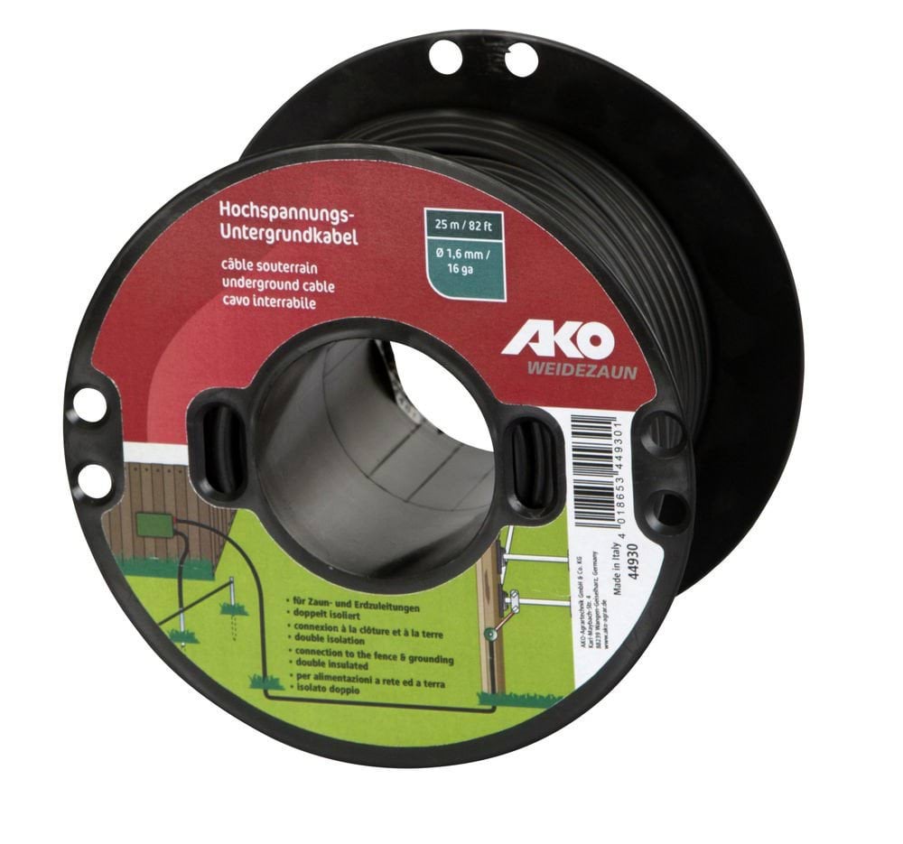 Podziemny przewód wysokiego napięcia, 25 m x 1.6 mm, AKO - Cavalo